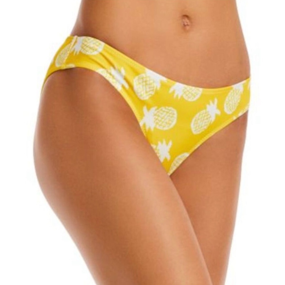 NWT AQUA Women's Yellow Elastic Waist X Studio 189 Bikini Swimwear Bottom XS‎